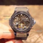 Perfect Replica Black Hublot Big Bang Tourbillion Automatic Copy Watches 